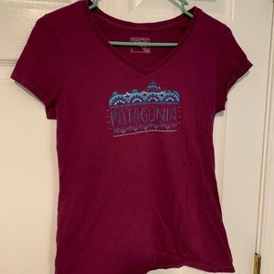 PATAGONIA REGULAR FIT V-NECK TEE SMALL